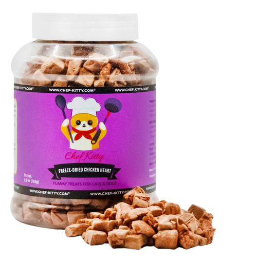 Chef Kitty Freeze Dried Chicken Heart Treats — wholesale case of 6